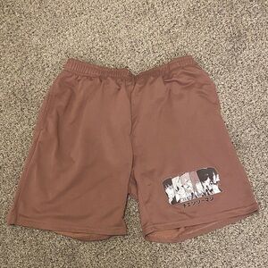 Men's Brown Chainsaw Man Graphic Shorts